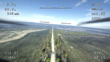 OBRIY Simulator UAV training view